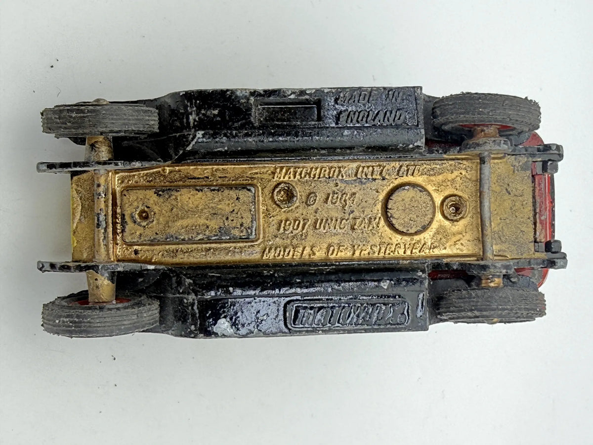 1907 UNIC TAXI, Unikalny Zabytek CUSTOM, Matchbox 1970 Made in England 1:43 – zdjęcie 7