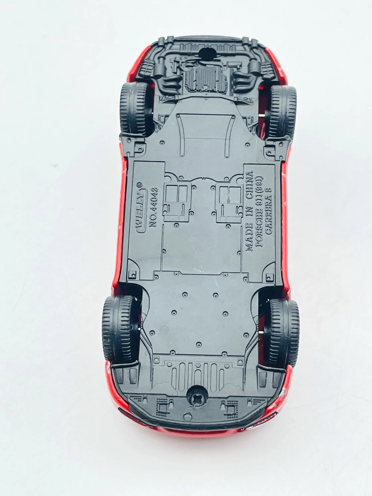 Porsche 911 Carrera S, Welly, resoraki, die cast, czerwony 1:43 – zdjęcie 7