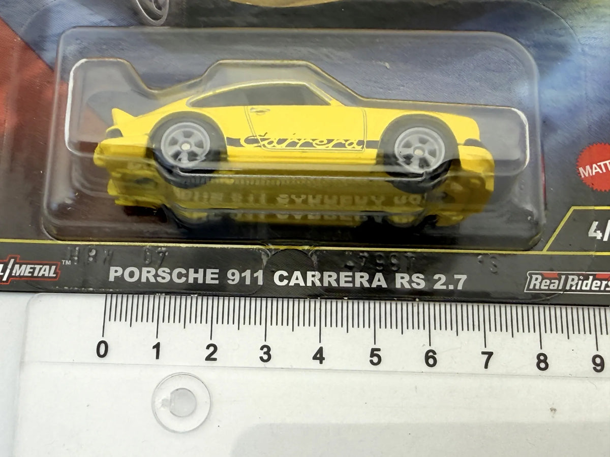 PORSCHE 911 CARRERA RS 2.7 Car Culture Hot Wheels 2024 Żółty 1:64 Premium – zdjęcie 7
