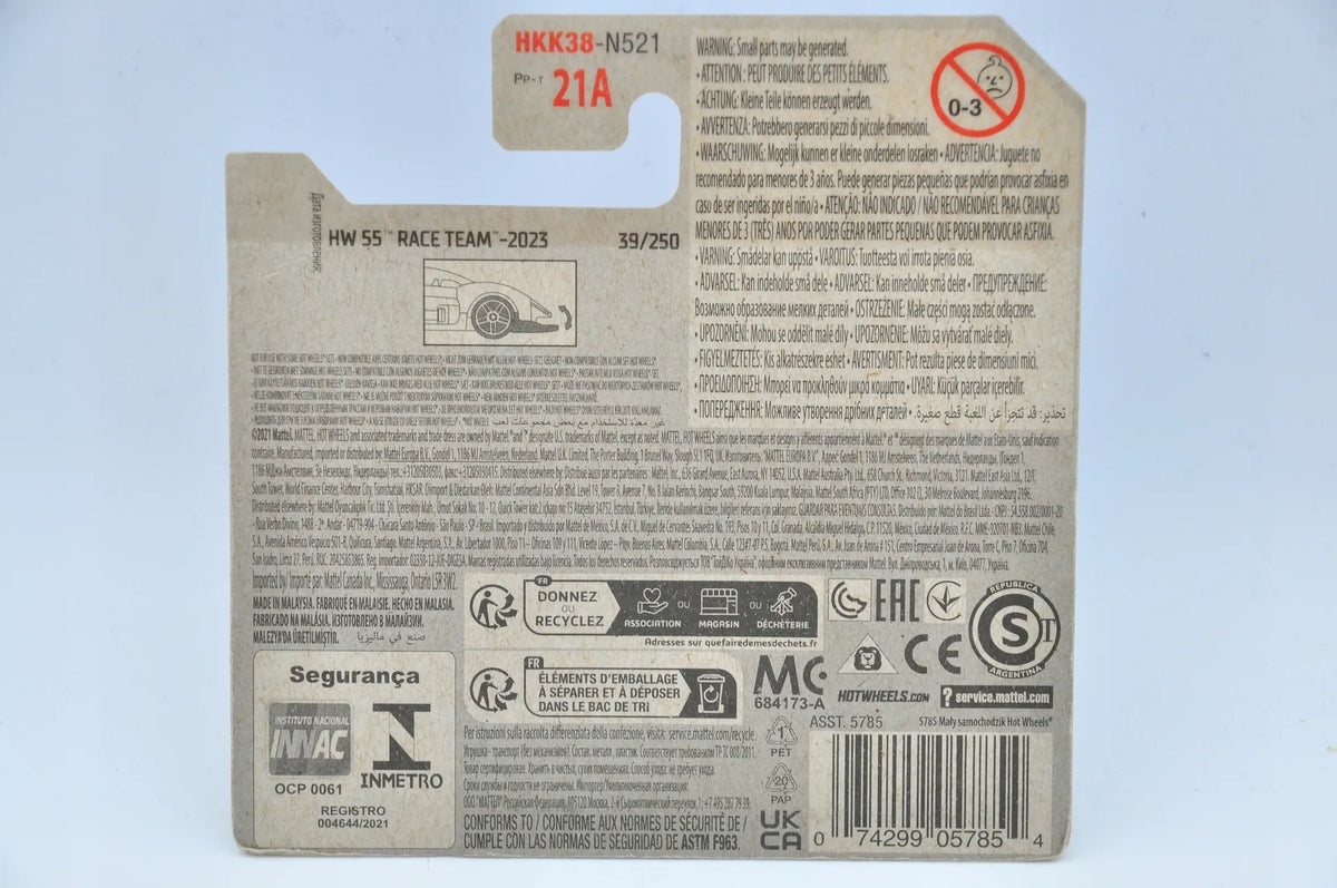 Hw 55 Race Team Mainline Hot Wheels 2023 Biały 1:64 – zdjęcie 7