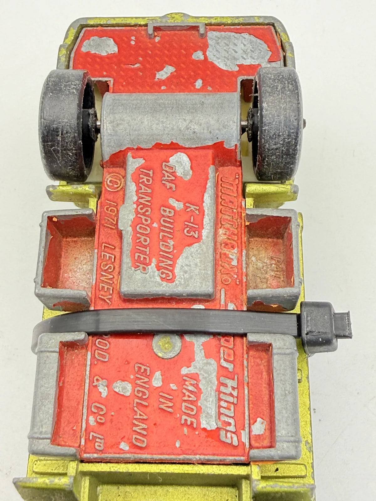 DAF BUILDING TRANSPORTER, Matchbox 1971, Made in England Die cast K13, 1:64 – zdjęcie 7