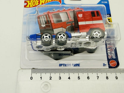 Optimus Prime Hot Wheels HW Screen Time 1:64 Ciężarówka Blister Czerwony – zdjęcie 7