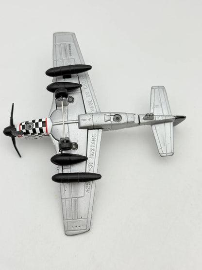 MYŚLIWIEC P-51 MUSTANG, MotorMax, Die cast 7003 193, Srebrny, 11,5 cm – zdjęcie 7
