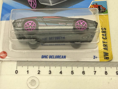 Dmc Delorean HW ART CARS Hot Wheels 2024 Czarny 1:64 – zdjęcie 7