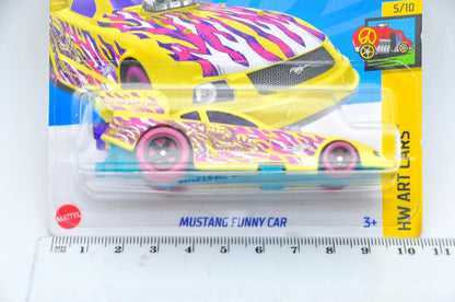 MUSTANG FUNNY CAR Hot Wheels 2024 Żółty 1:64 – zdjęcie 7