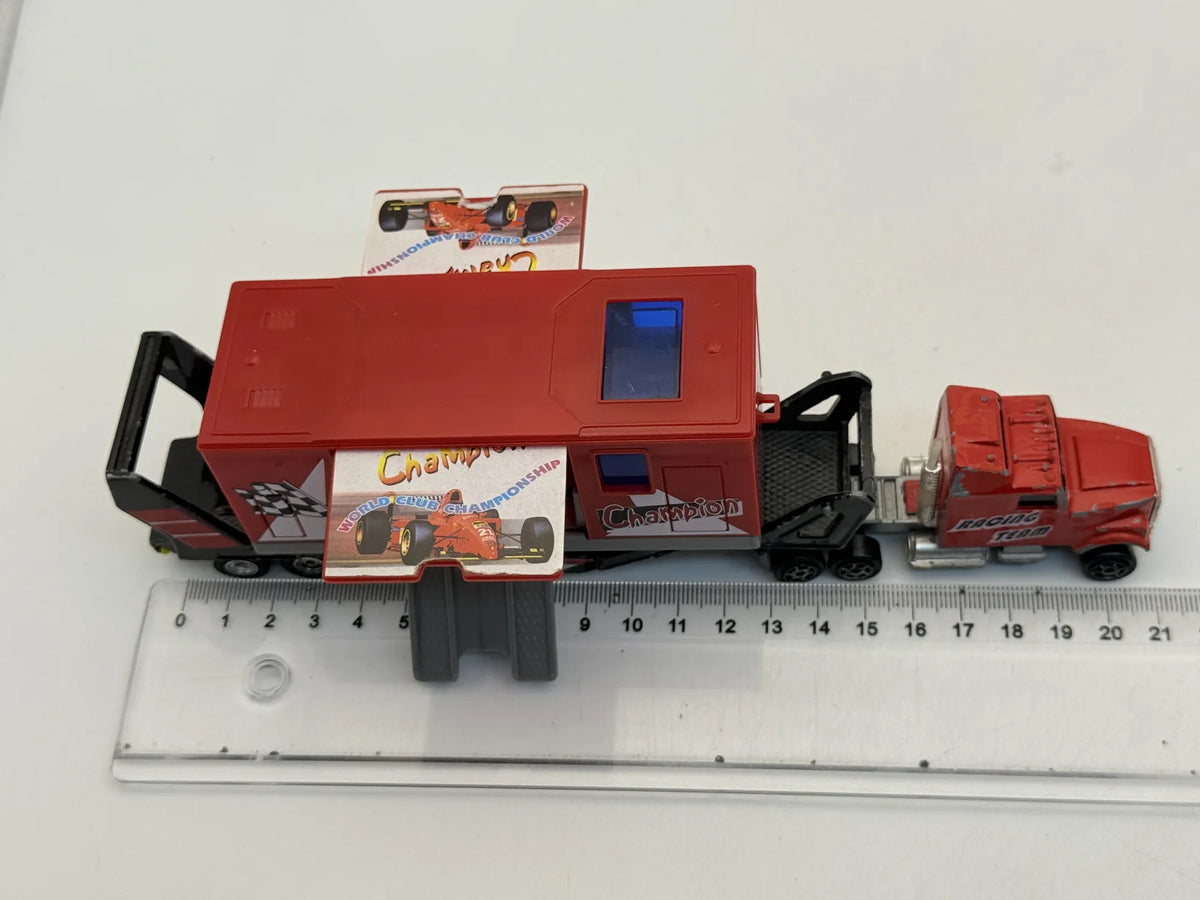 Ciężarówka Racing Team Truck Custom Majorette Czerwony 1:87 Made in France – zdjęcie 7