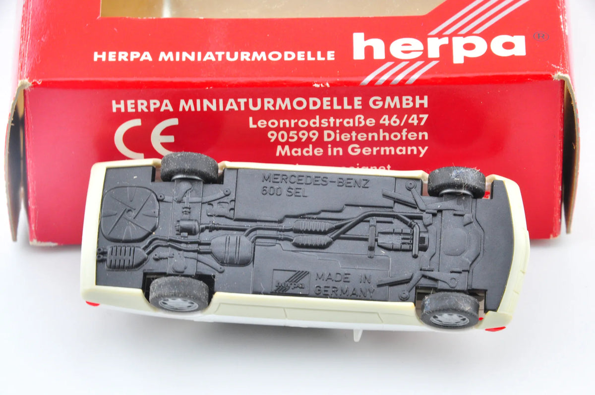 Mercedes-Benz 600 Sel, Herpa, Made in Germany, Die cast Resoraki Biały 1:87 – zdjęcie 7