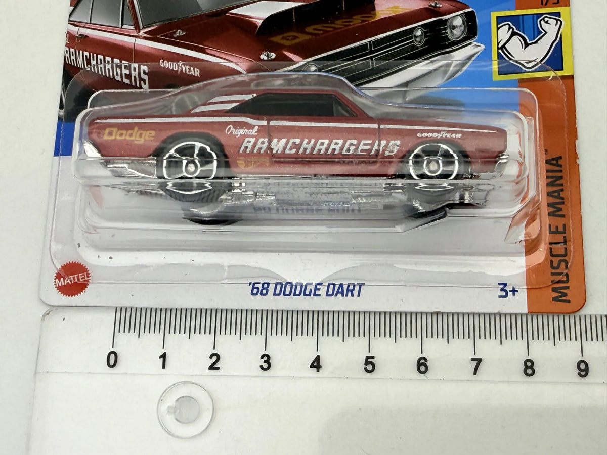 '68 Dodge Dart Muscle Mania Hot Wheels 2024 Czerwony 1:64 – zdjęcie 7