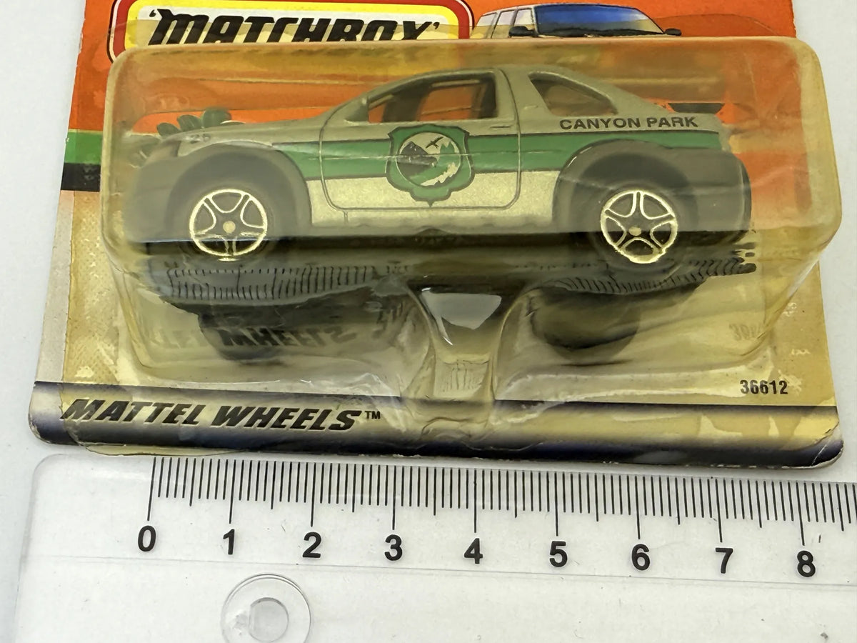 LAND ROVER FREELANDER Straż pożarna Matchbox 1998 Srebrny 1:64 Canyon Park – zdjęcie 7