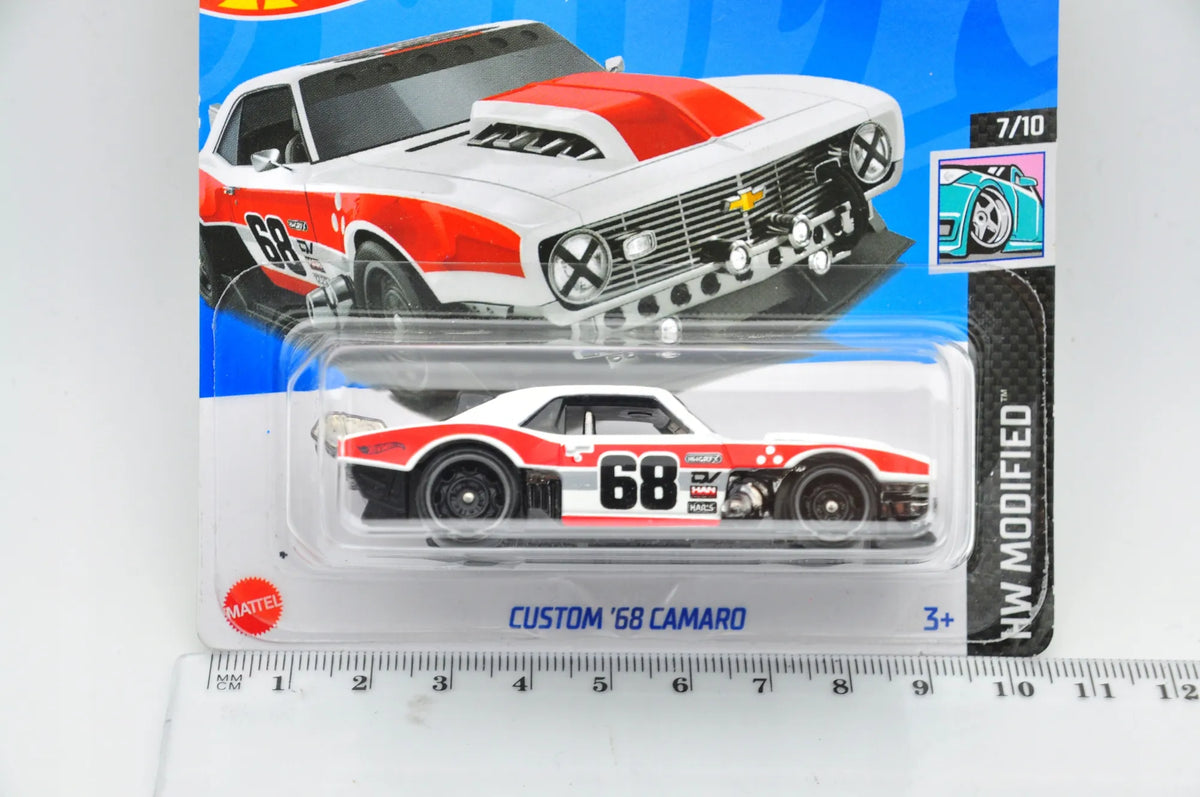 CUSTOM '68 CAMARO Hot Wheels 2024 Biało-Czerwony 1:64 – zdjęcie 7
