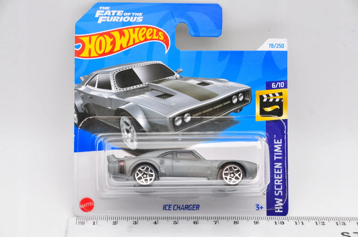 ICE CHARGER, Hot Wheels, Resoraki, Die cast Htb34-N521, Szary, 1:64 – zdjęcie 7