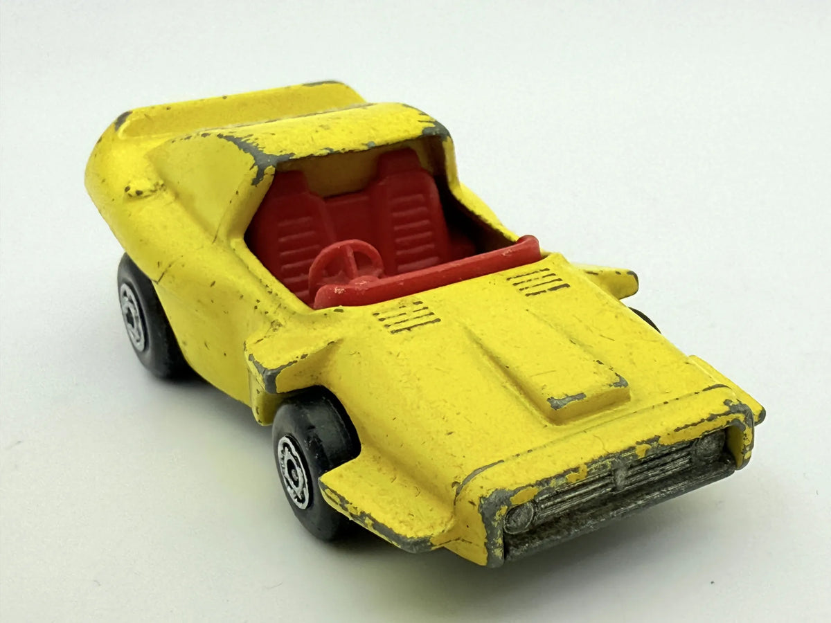 Woosh-N-Push Matchbox Żółty 1:64 Made in Anglia – zdjęcie 7