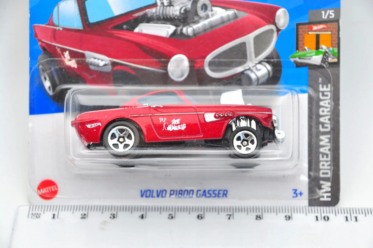VOLVO P1800 GASSER Hot Wheels 2023 Czerwony 1:64 – zdjęcie 7