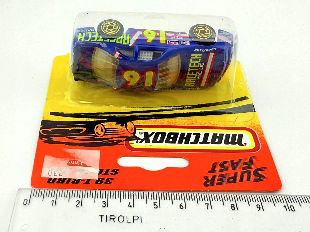 39 T-BIRD STOCK CAR, Matchbox, Resoraki, Die cast 11039, Niebieski, 1:64 – zdjęcie 7