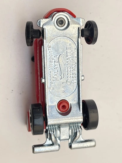 DRAGGIN' WAGON, Hot Wheels 2022, Resoraki, Die cast R37, Czerwony, 1:64 – zdjęcie 7
