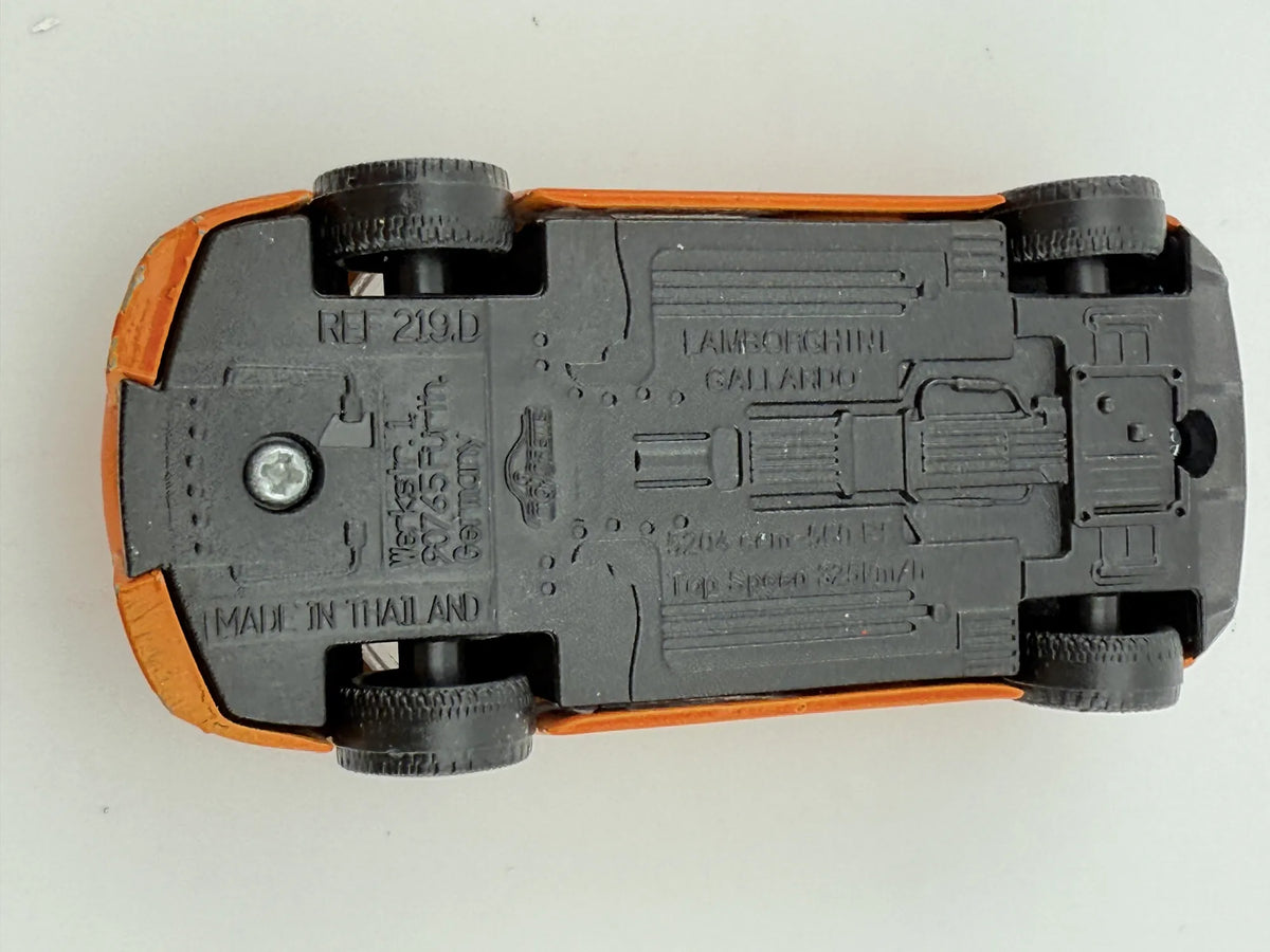 LAMBORGHINI GALLARDO, Majorette, Die cast RE 219D, Pomarańcz. 1:64 Resoraki – zdjęcie 7