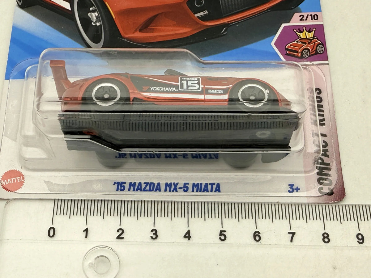 '15 Mazda Mx-5 Miata Compact Kings Hot Wheels 2024 Czerwony 1:64 – zdjęcie 7