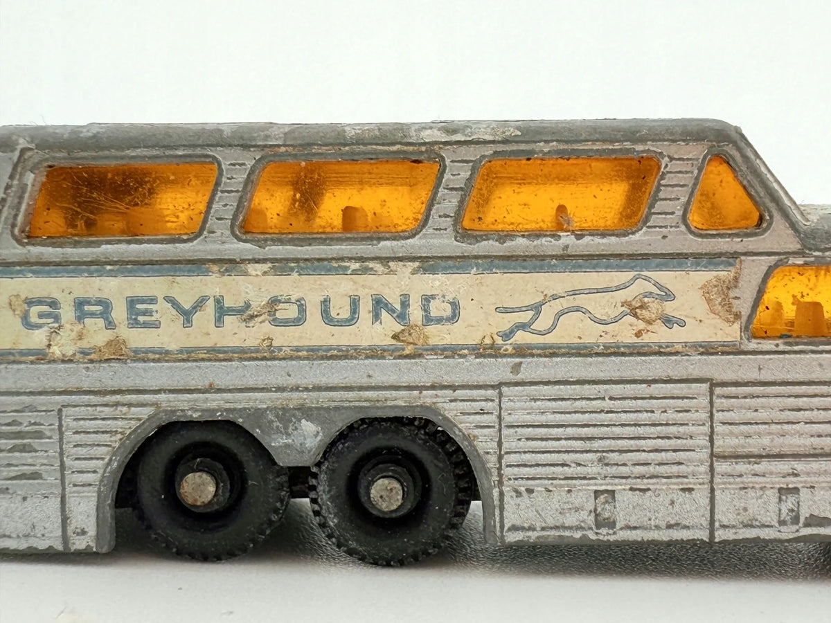 COACH BUS, Matchbox, Made in England, Die cast 66, Srebrny, 1:120, Resoraki – zdjęcie 7