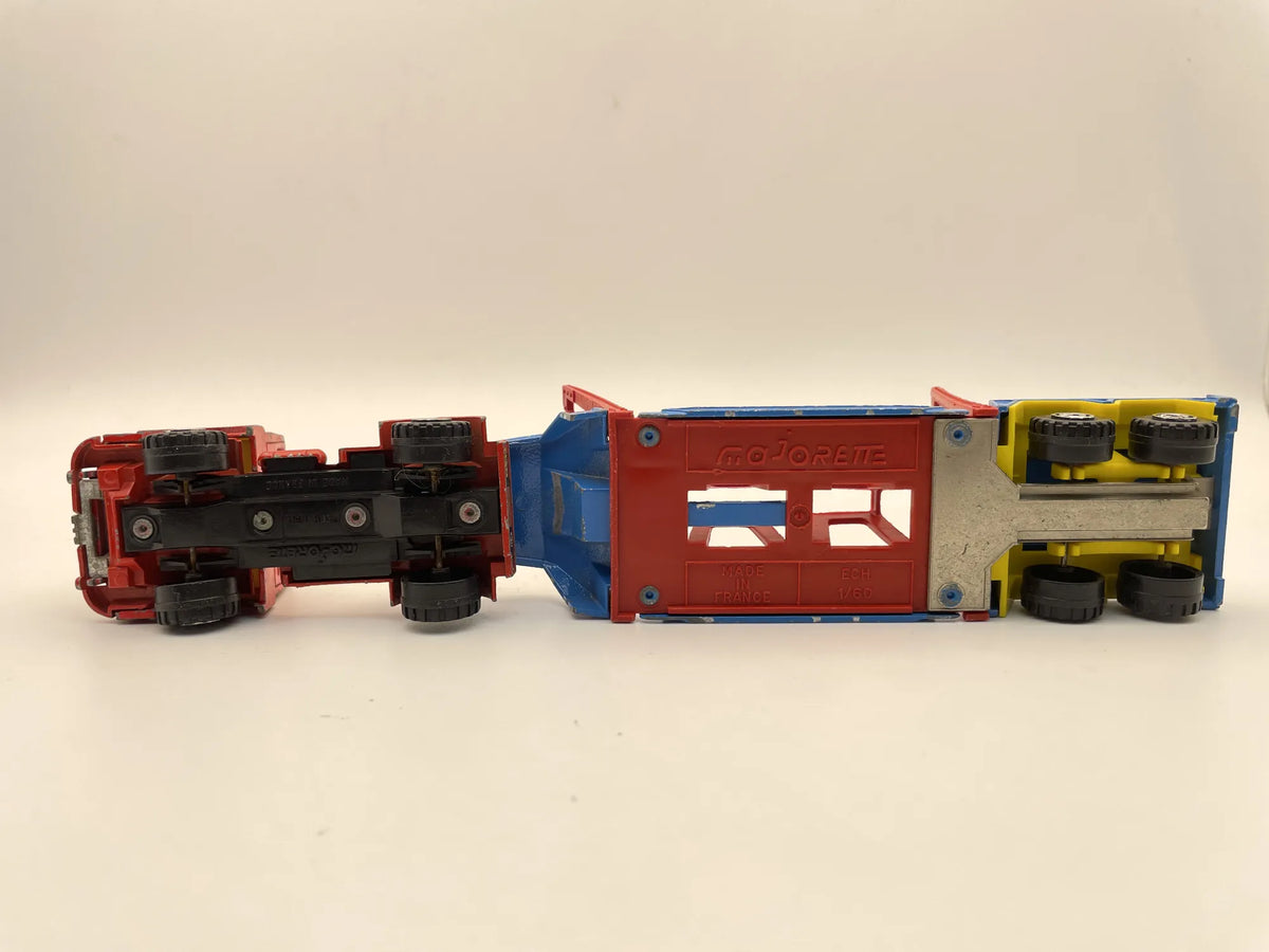 CAR TRANSPORTER Renault Saviem, Majorette, Made in France, VINTAGE, 1:60 – zdjęcie 7