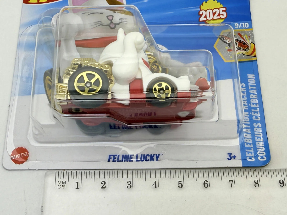 FELINE LUCKY HW CELEBRATION RACER Hot Wheels 2025 Biały 1:64 – zdjęcie 7
