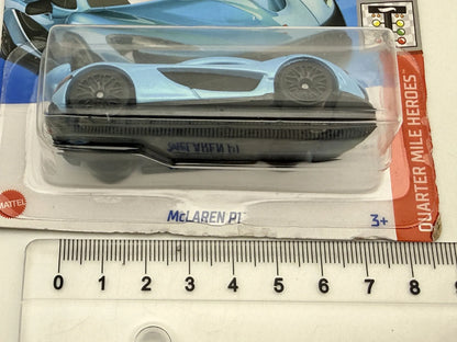MCLAREN P1, QUARTER MILE HEROES Hot Wheels 2024 Błękitny 1:64 – zdjęcie 7