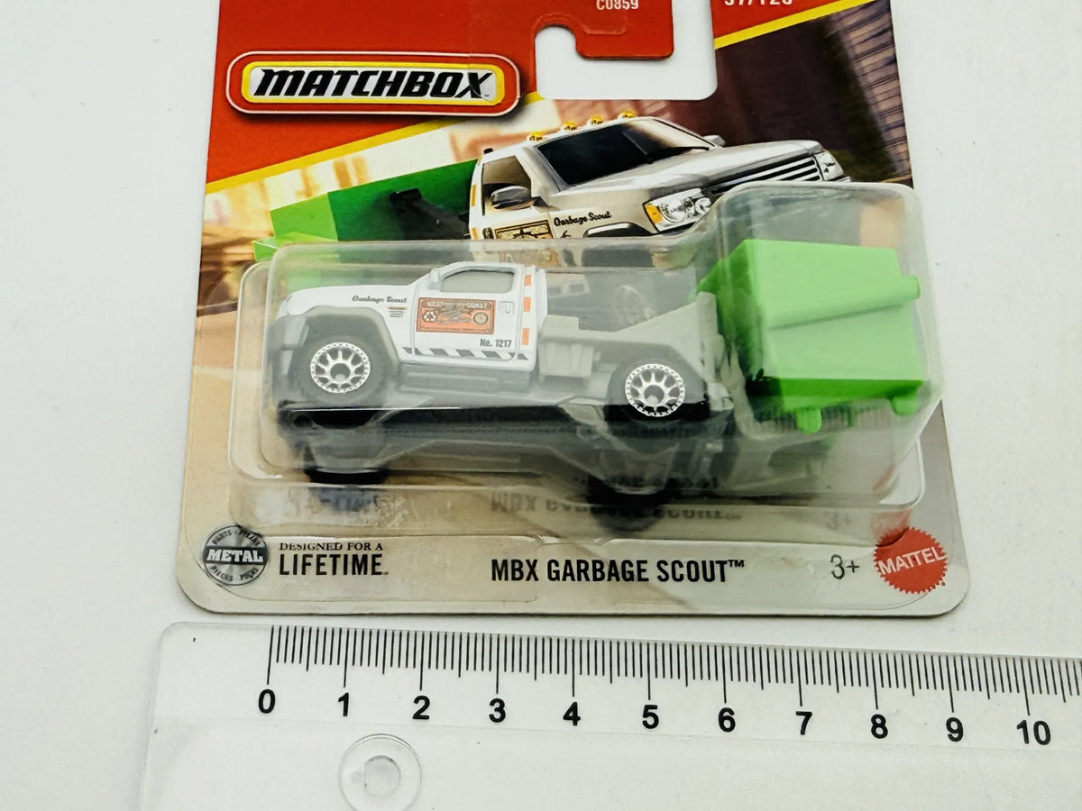 MBX Garbage Scout Matchbox 2024 Mainline 1:64 Śmieciarka Blister Biały – zdjęcie 7