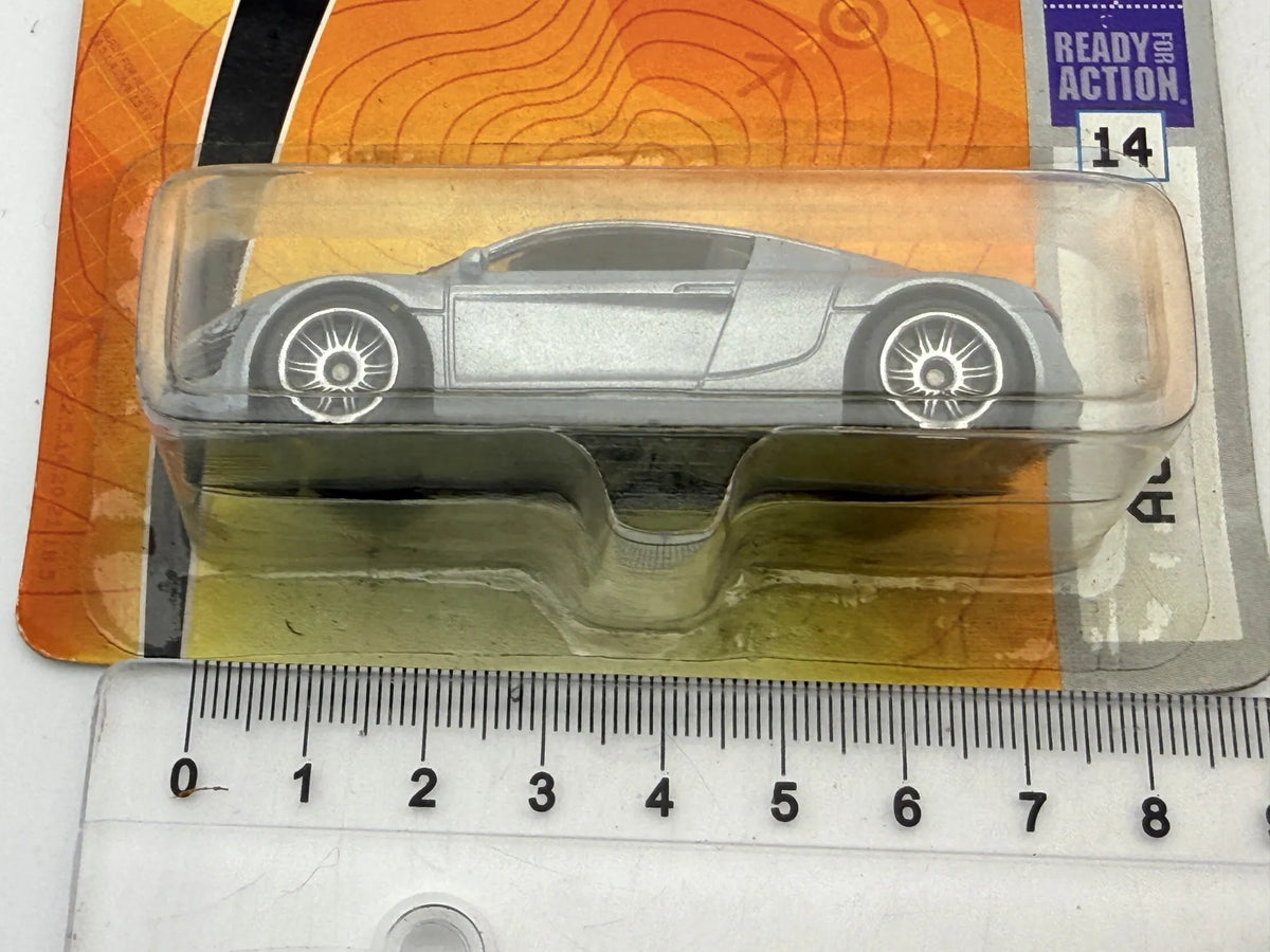 AUDI R8 Mbx Metal Matchbox 2007 Srebrny 1:64 – zdjęcie 7