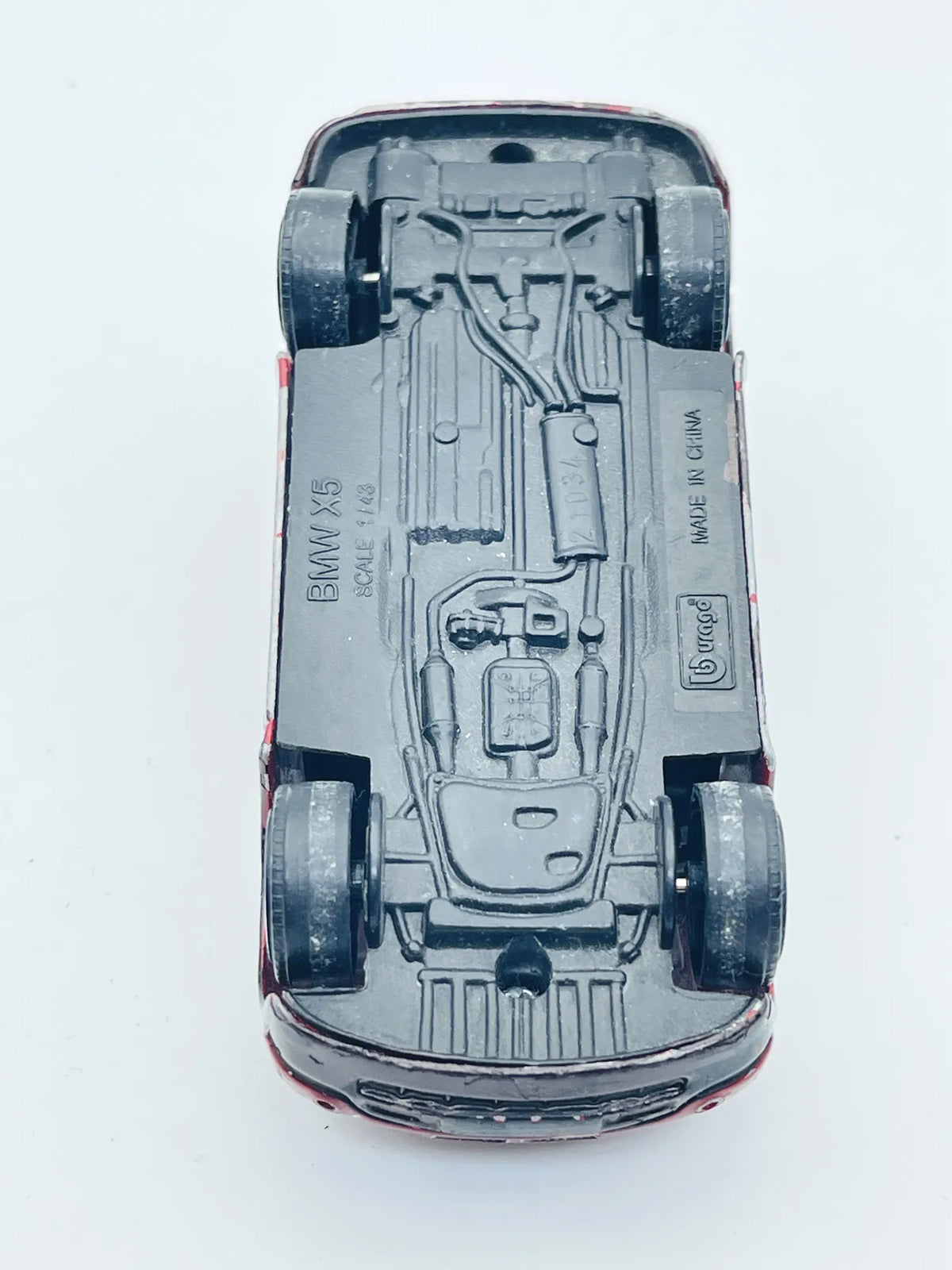BMW X5, Bburago, Resoraki, Die cast, 1:43, Bordowy – zdjęcie 7