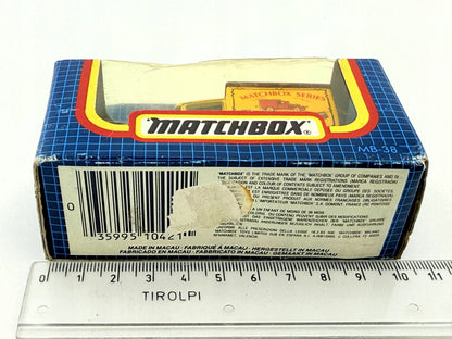 FORD MODEL A VAN, Matchbox, Made in Macau, Die cast Mb-38, Żółty, 1:64 – zdjęcie 7
