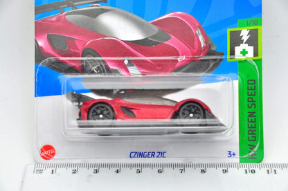 CZINGER 21C, Hot Wheels 2024, Resoraki, Die cast HTC92-N521, Czerwony, 1:64 – zdjęcie 7