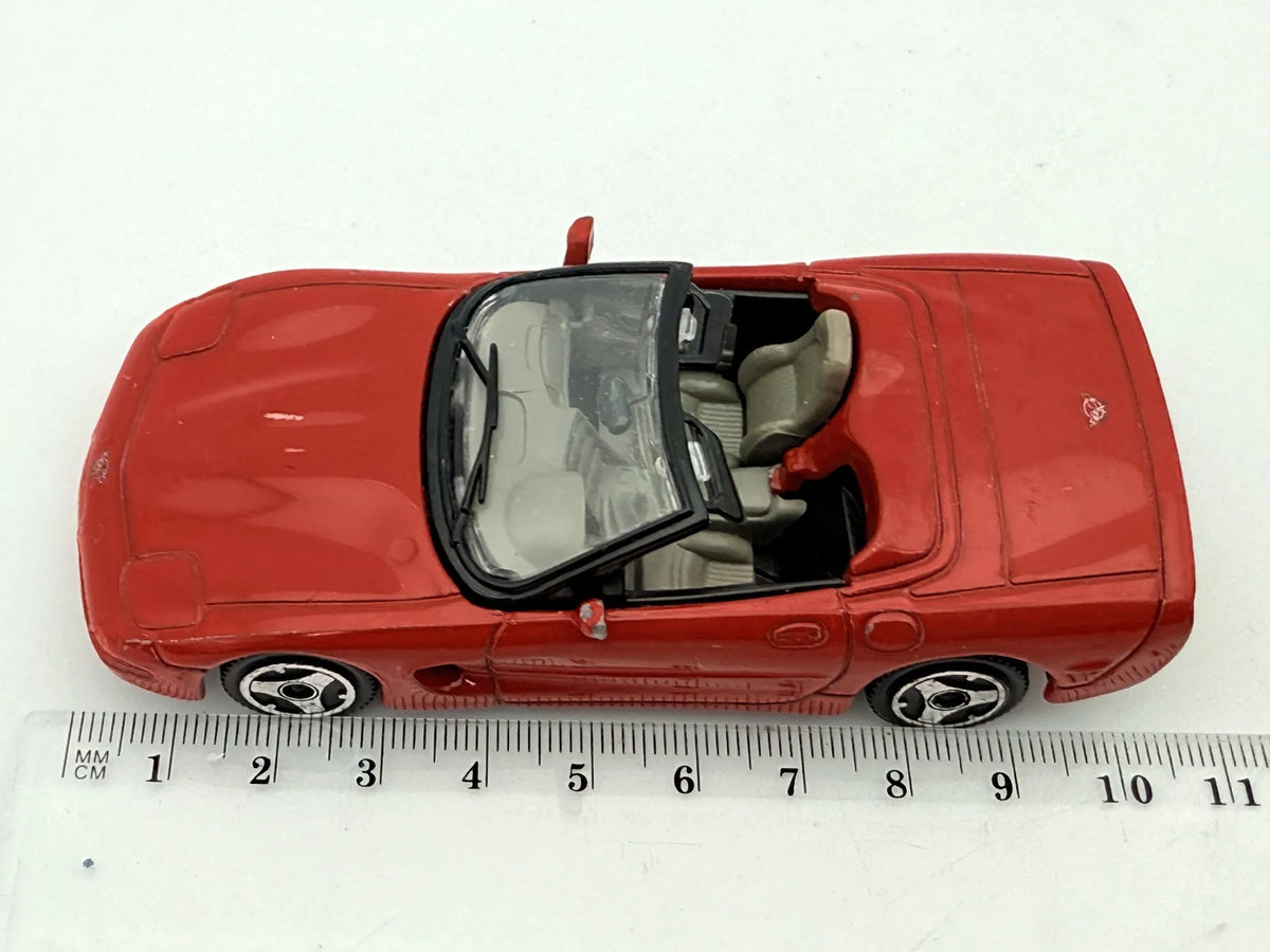 Chevrolet Corvette, Bburago, Made in Italy, Die cast Resoraki Czerwony 1:43 – zdjęcie 7
