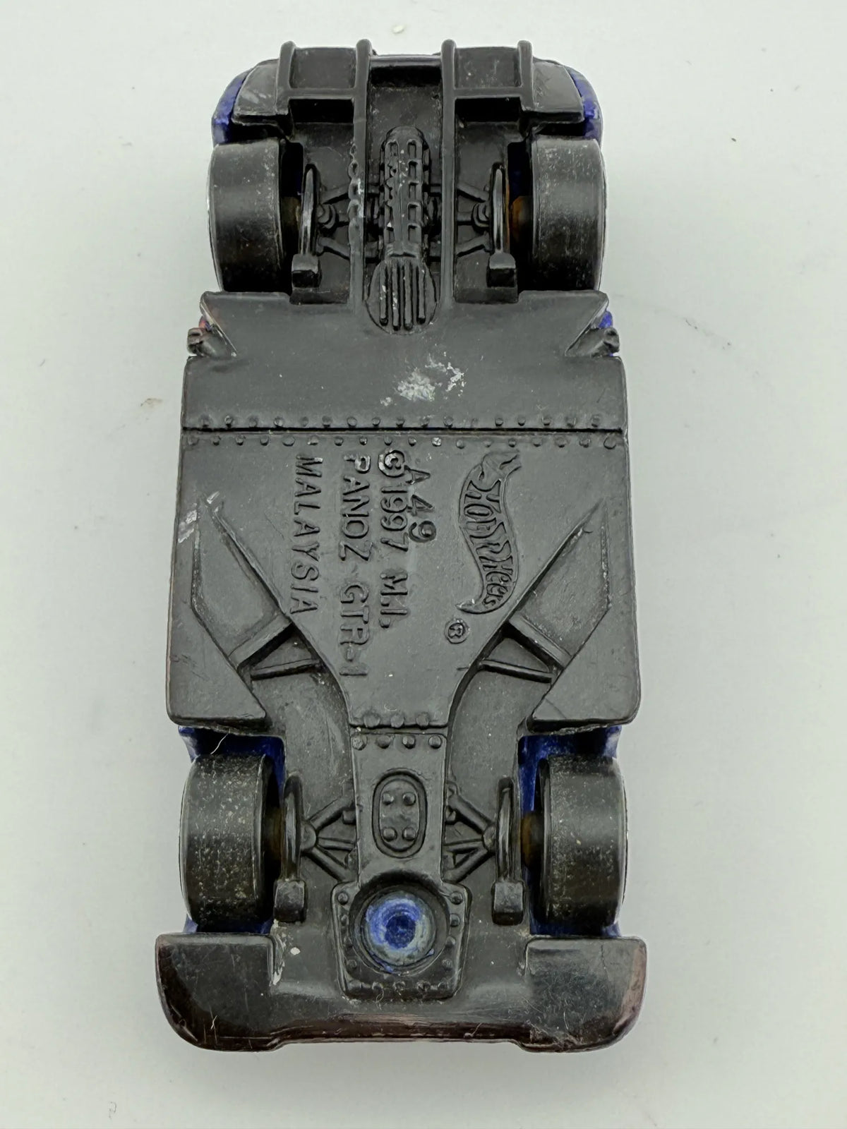 PANOZ GTR-1, Hot Wheels 1997, Die cast 449, Niebieski, 1:64, Resoraki – zdjęcie 7