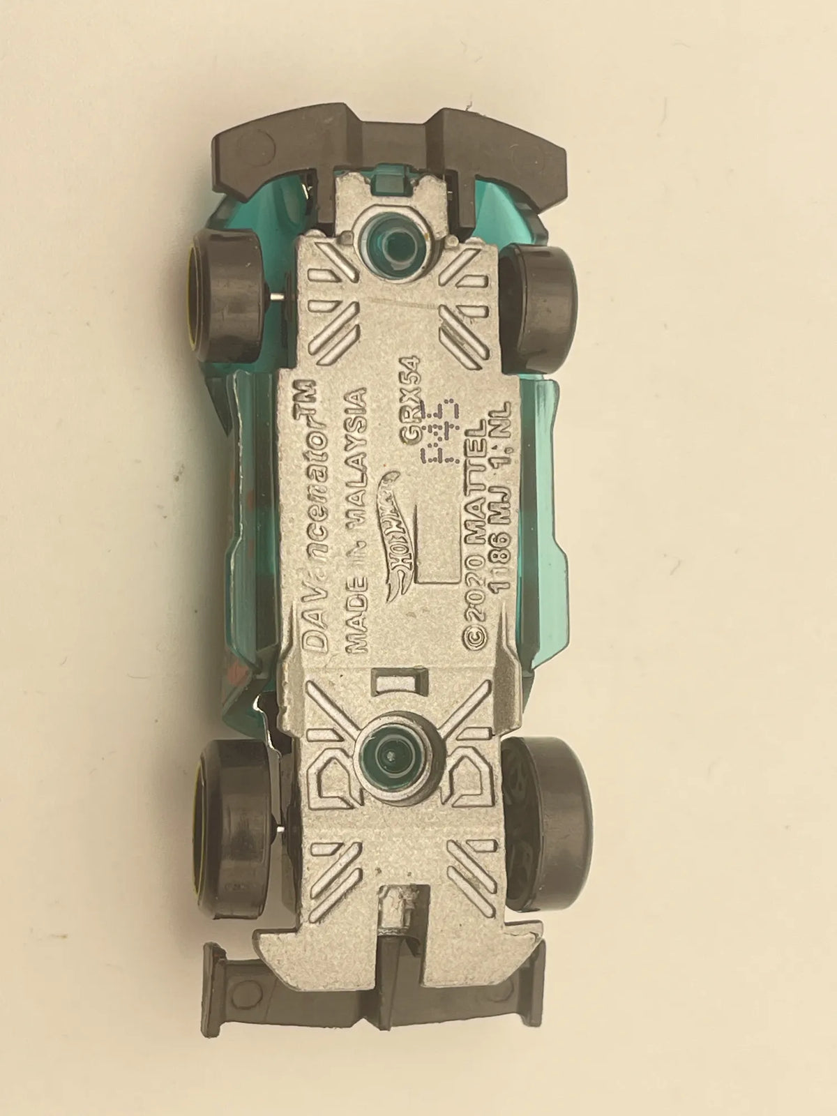 DAVANCENATOR, Hot Wheels 2020, Die cast GRX54 Zielono-Srebrny 1:64 Resoraki – zdjęcie 7