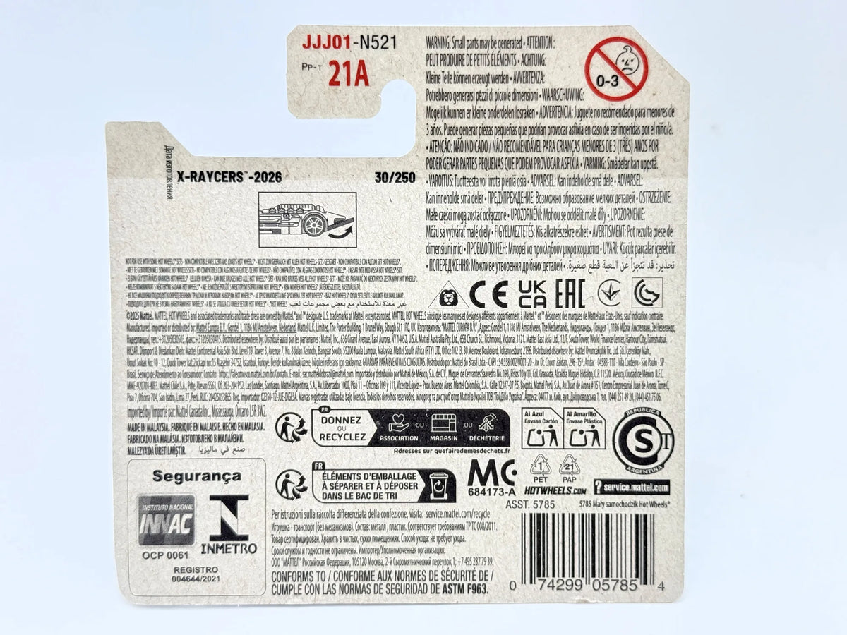 X-STEAM, X-RAYCERS, Hot Wheels 2026, Die cast JJJ01 Niebieski 1:64 Resoraki – zdjęcie 7