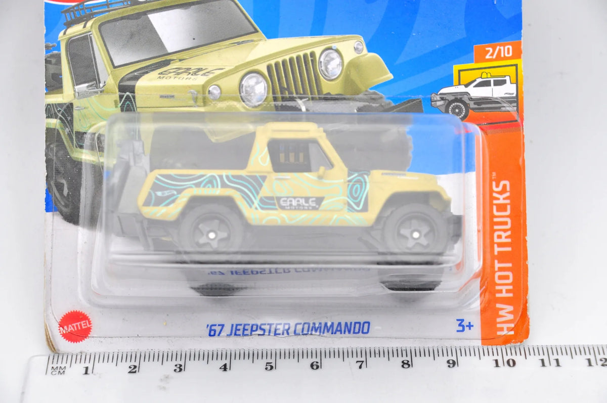 '67 JEEPSTER COMMANDO Hot Wheels 2023 Żółty 1:64 – zdjęcie 7