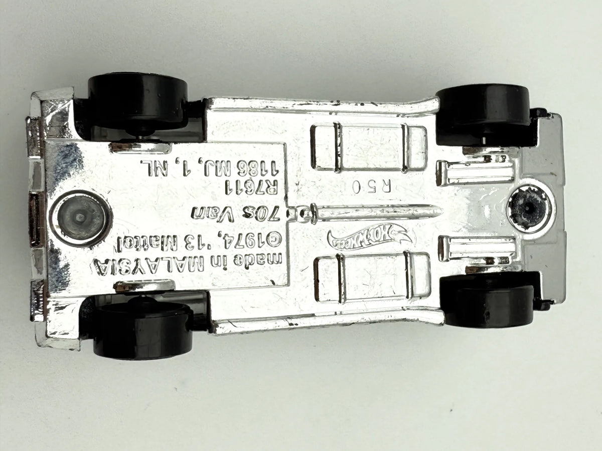 1974 VAN HW Art Cars, Hot Wheels, Die cast R7611, Ciemnoszary 1:64 Resoraki – zdjęcie 7