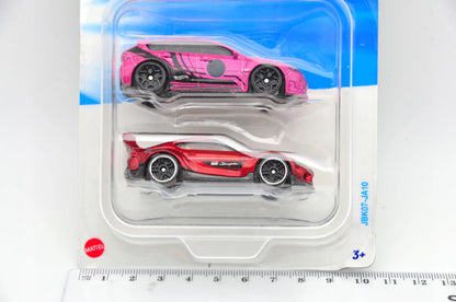 Subaru Wrx Sti & Toyota Supra Hot Wheels 2024 Różowy i Bordowy 1:64 2 Pack – zdjęcie 7