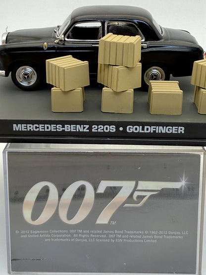 MERCEDES-BENZ 220S Z 1956 GOLDFINGER James Bond Eaglemoss 2012 Czarny 1:43 – zdjęcie 7