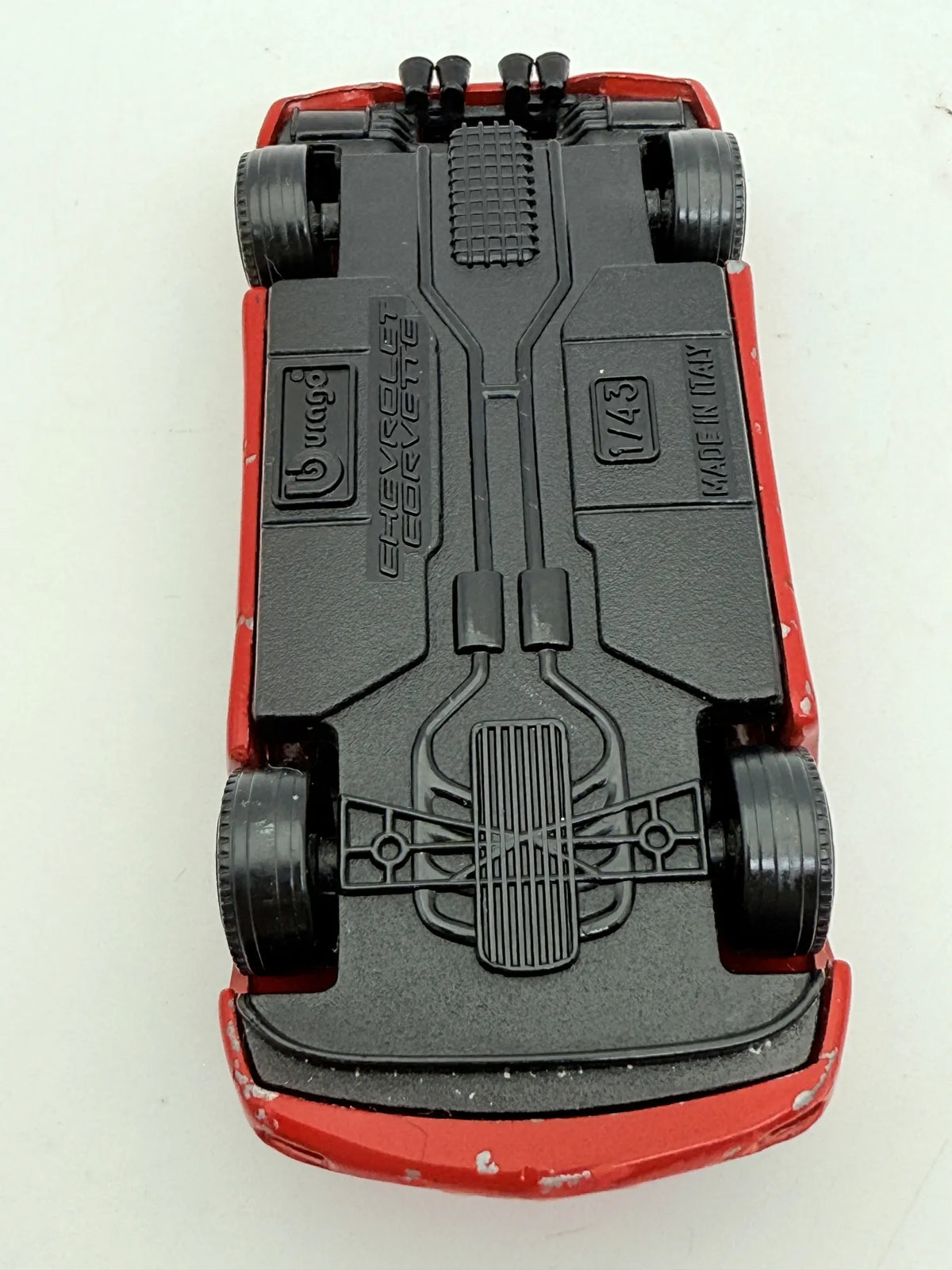 Chevrolet Corvette, Bburago, Made in Italy, Die cast Resoraki Czerwony 1:43 – zdjęcie 8