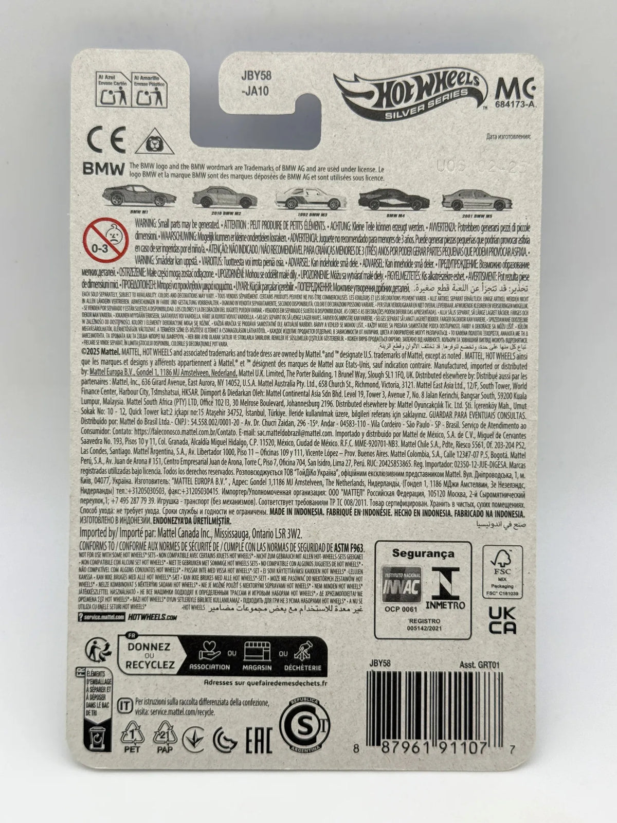 2001 BMW M5 SILVER Hot Wheels 2025 Srebrny 1:64 2xMetal – zdjęcie 8