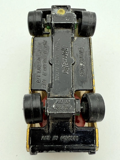 Police Patrol Matchbox Żółty 1:64 Made in Anglia – zdjęcie 8
