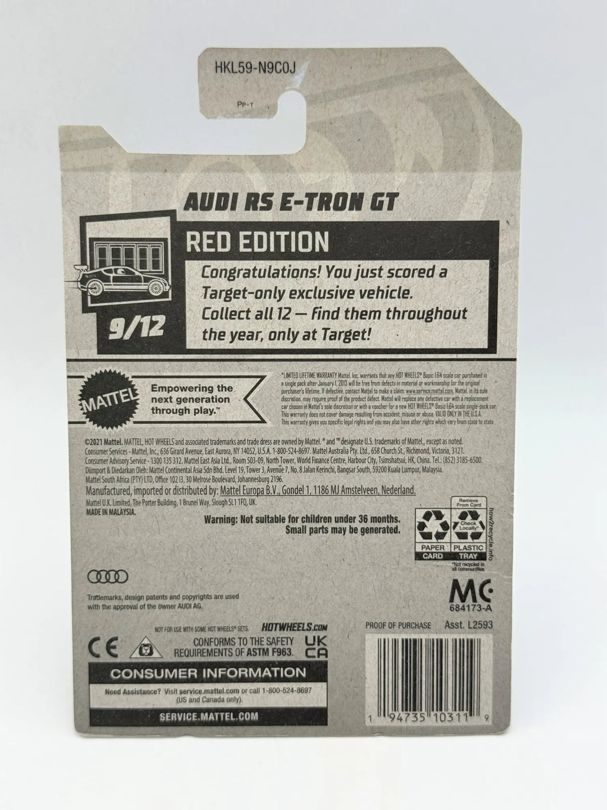 AUDI RS E-TRON GT Demolition Hot Wheels 2021 Czarny 1:64 – zdjęcie 8