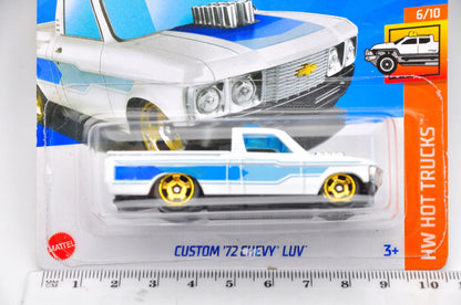 CUSTOM '72 CHEVY LUV Hot Wheels 2024 Biało-Niebieska 1:64 – zdjęcie 8
