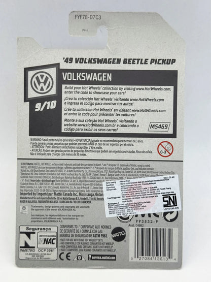 '49 VOLKSWAGEN BEETLE PICKUP Volkswagen Series Hot Wheels 2017 Czerwon 1:64 – zdjęcie 8