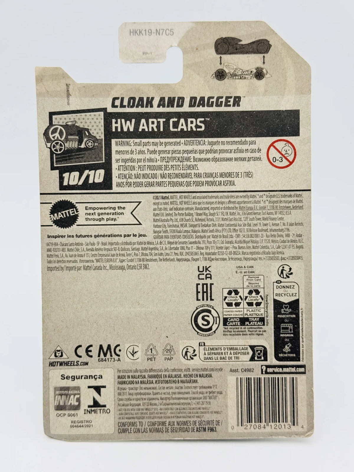 Cloak And Dagger Hot Wheels 2021 HW ART CARS 1:64 E Blister Biały – zdjęcie 8