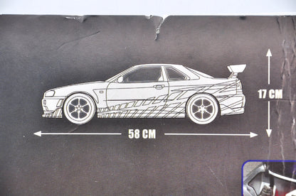 NISSAN SKYLINE GT-R, Deagostini, Resoraki, Die cast, Srebrny, 1:8 – zdjęcie 8