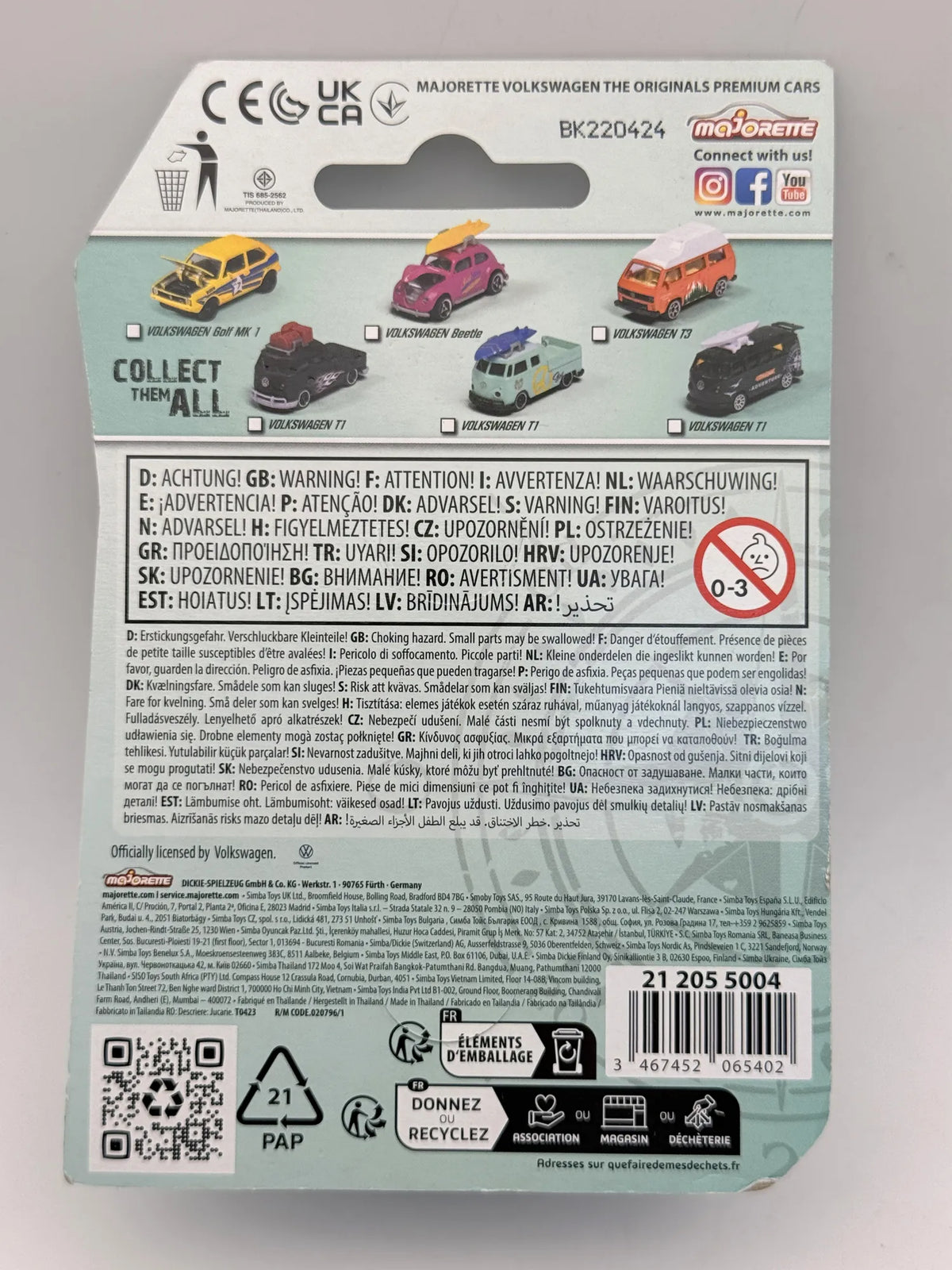 VOLKSWAGEN T1, Majorette Deluxe, Die cast 243F1, Matowy, 1:64, Resoraki – zdjęcie 8