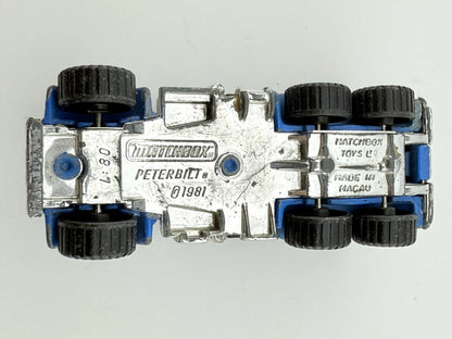 PETERBILT, Matchbox 1981, Resoraki, Die cast L80, Niebieski, 1:87 – zdjęcie 8