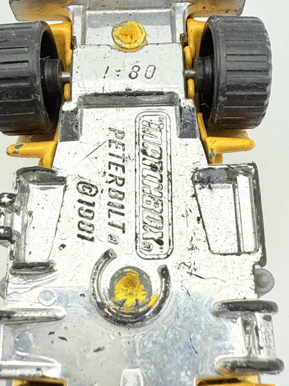 PETERBILT, Matchbox 1981, Resoraki, Die cast 08-1, Żółty, 1:80 – zdjęcie 8