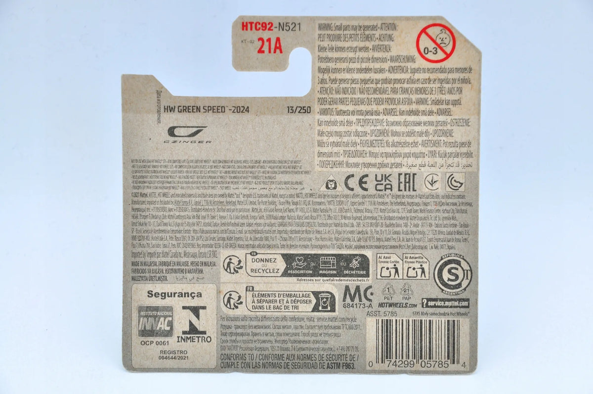 CZINGER 21C, Hot Wheels 2024, Resoraki, Die cast HTC92-N521, Czerwony, 1:64 – zdjęcie 8